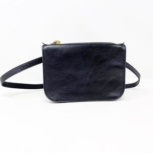 Madewell Simple Pouch Leather Belt Bag Black Med